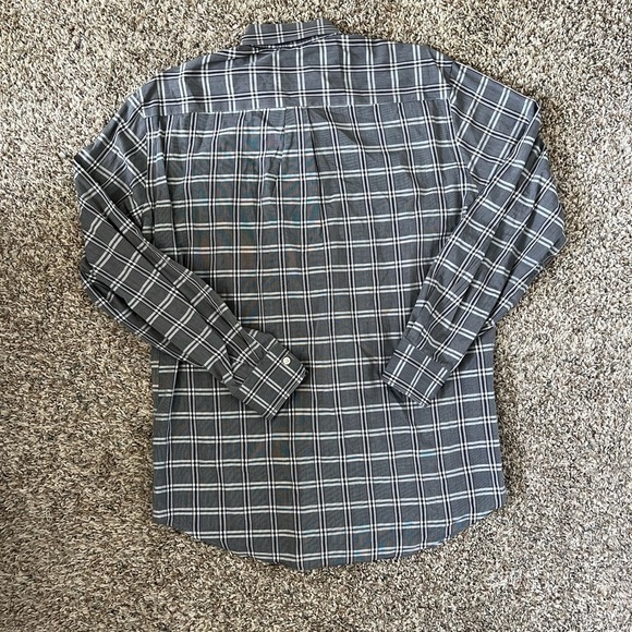 Peter Millar Gray Plaid Casual Button Front Shirt - Picture 4 of 4